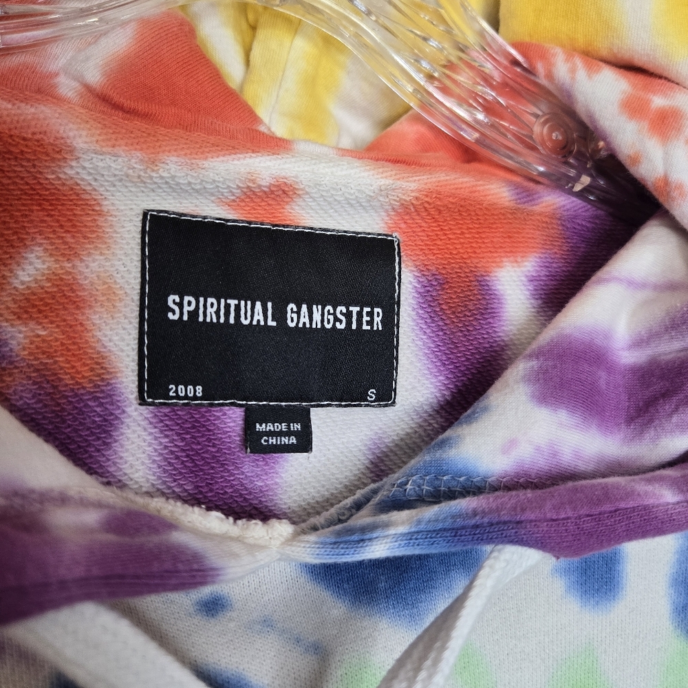 Spiritual Gangster Peloton Tie Dye Hoodie Sweater size Small Unisex 100% cotton - Picture 7 of 10